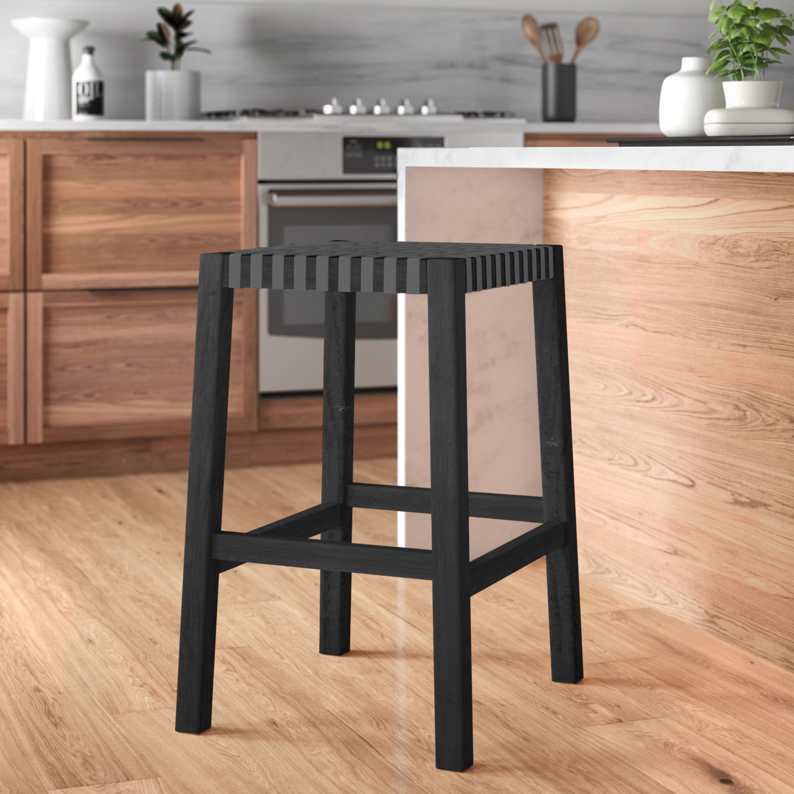 Boulevard 27" Bar Stool, Black