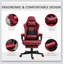 Chaise de bureau en similicuir, pivotante, support lombaire, hauteur réglable, appui-tête, repose-pieds-1696712196