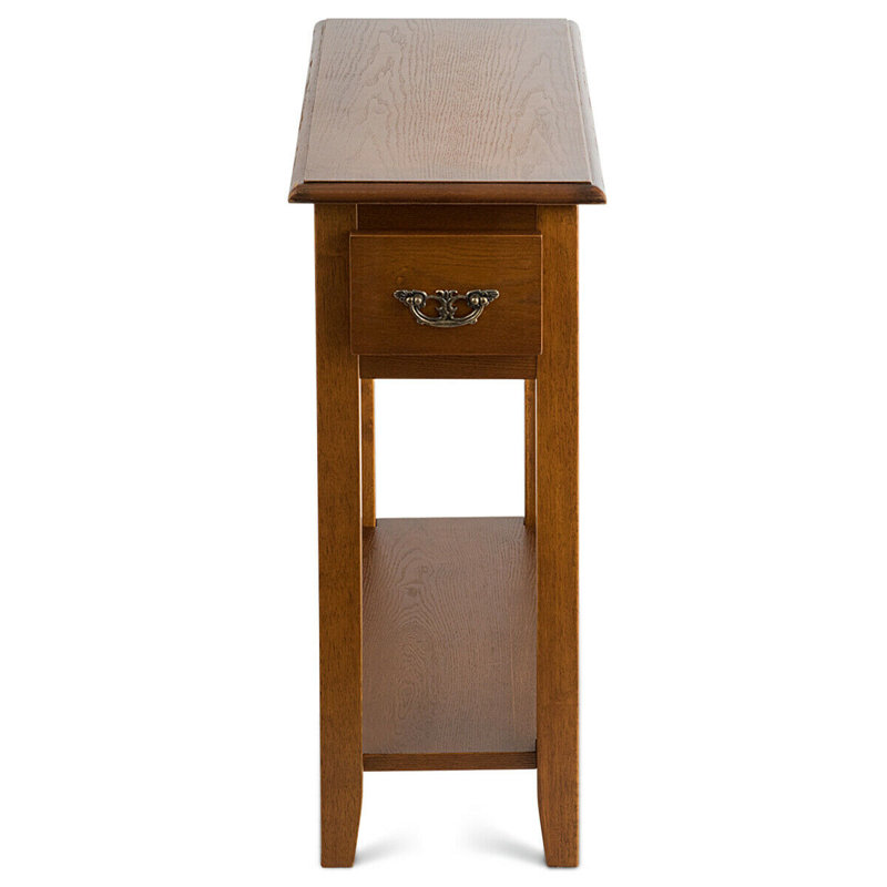Isobel Solid Wood Top End Table Set with Storage