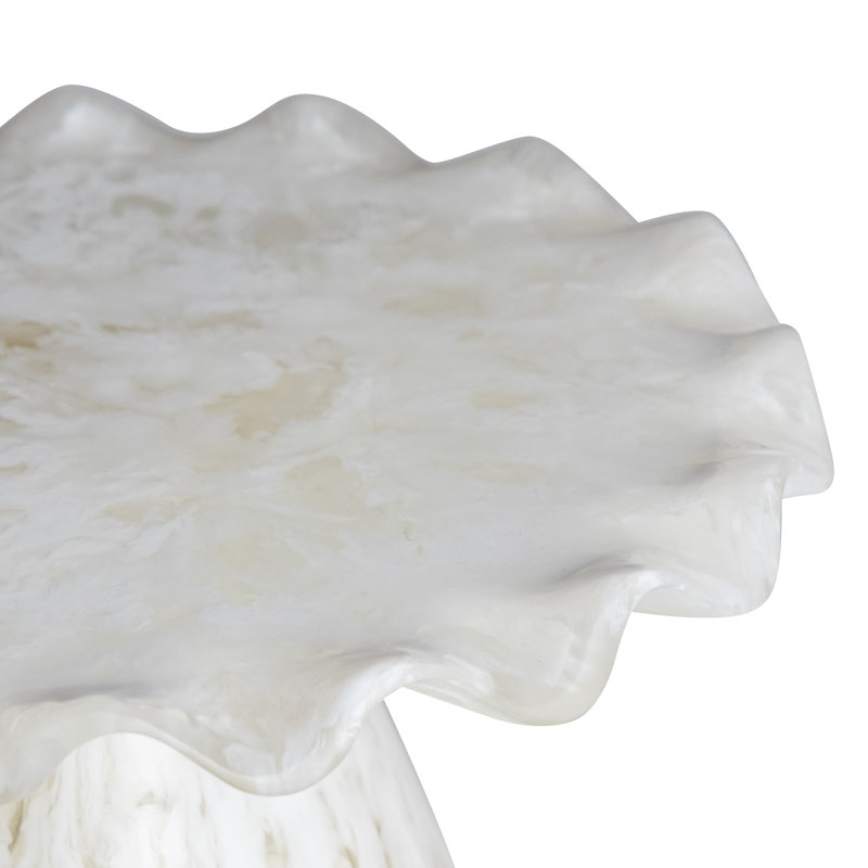 Présentoir à gâteaux en résine grand, H 2,95 po x l 7,09 po x P 7,09 po, Blanc