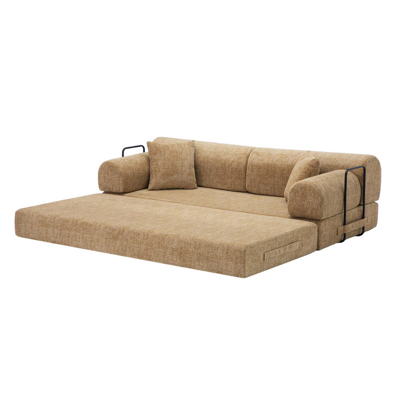 Canapé-lit Boneless convertible 4-en-1, Ocre
