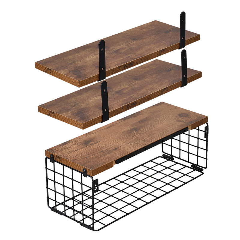 4 Piece Wood Bracket Shelf