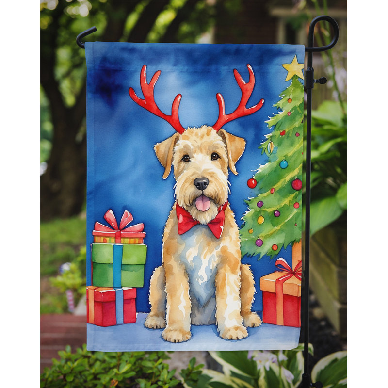 Drapeau de Noël renne de jardin, Terrier irlandais