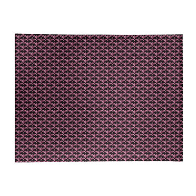 Tapis de salle rose floral