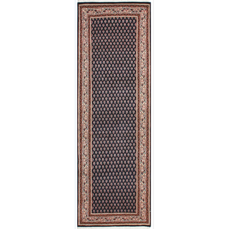 Tapis rouge / crème de haute qualité noué à la main, Tapis de couloir 2 pi 6 po x 8 pi