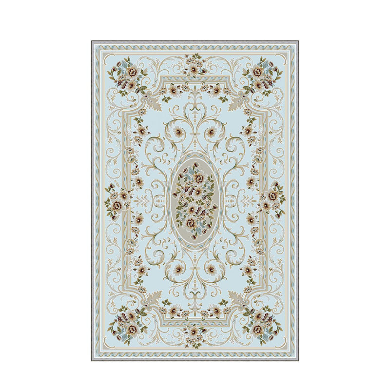 Tapis tissé élégant, 5,2 x 7,5 pieds | 100% polyester, hauteur des poils de 0,3 po, antibactérien, envers en PVC antidérapant | Lavable à la machine, impression numérique 3D | Parfait pour le salon, la chambre à coucher et la décoration intérieure