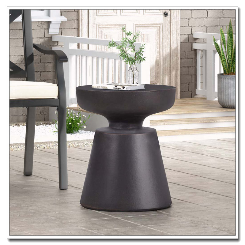 Outdoor LightWeight Concrete Side Table