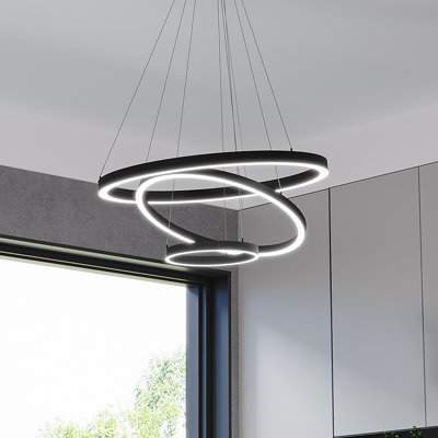 Riam 3 - Light Black LED Geometric Pendant