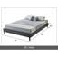 Lit plateforme tapissier à profil bas avec garniture en lin, aucun sommier requis, base de lit moderne minimaliste, très grand-1578774849
