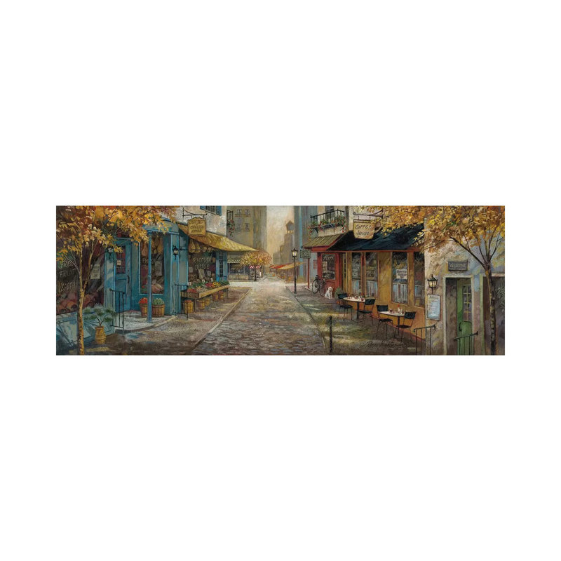 Embracing City Charm by Ruane Manning - Panoramic Gallery-Wrapped Canvas Giclée on Canvas, Canvas
