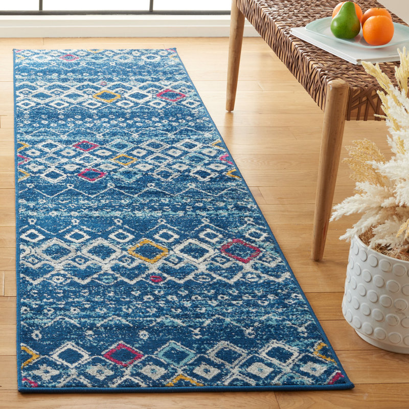 Aird Performance Southwestern Rug, Runner 2'3" x 8', Navy