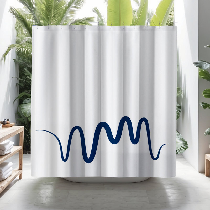 Rideau de douche Coco, Bleu marine