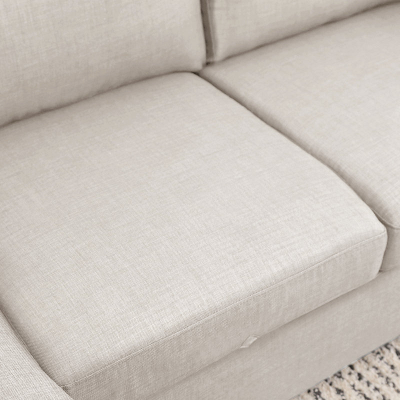 Maumelle Pull-Out Sleeper Sectional, Sand Polyester