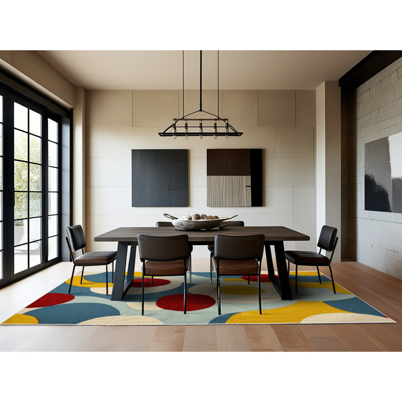 Vibrant Beam Rug, Round 7'
