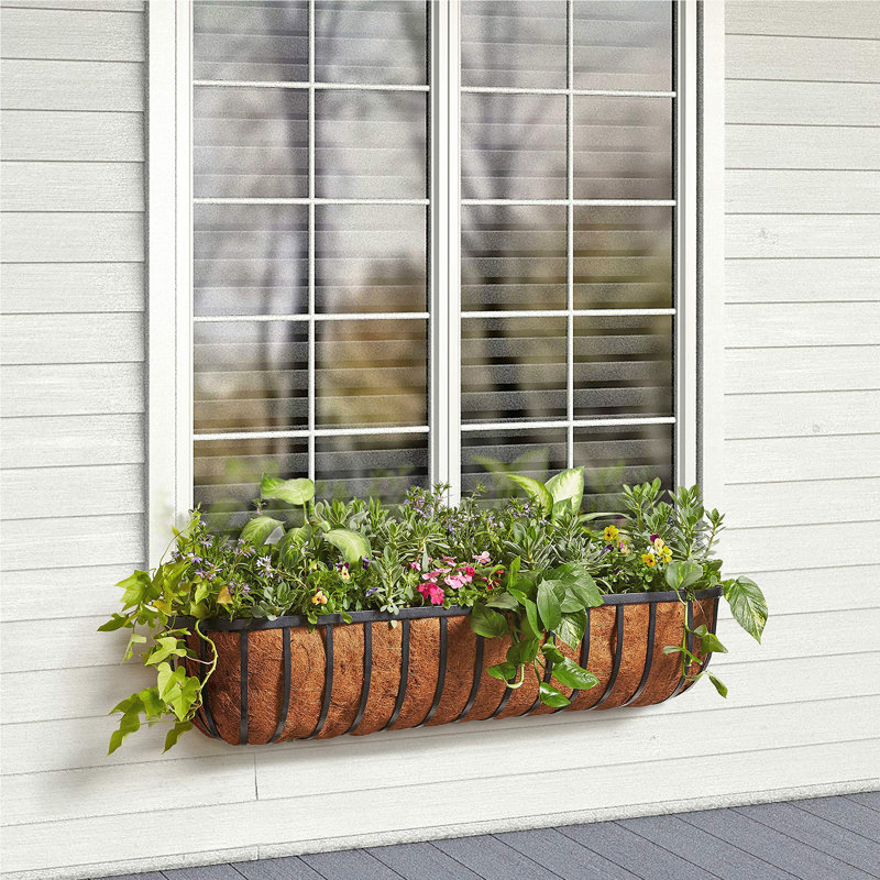 Rotella Metal Planter, 10" H x 36" W x 8" D