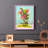 Turquoise Lilly Framed Print - Solid Wood-100622447-100622448