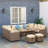 Ensemble de conversation modulaire avec coussins 6 pièces