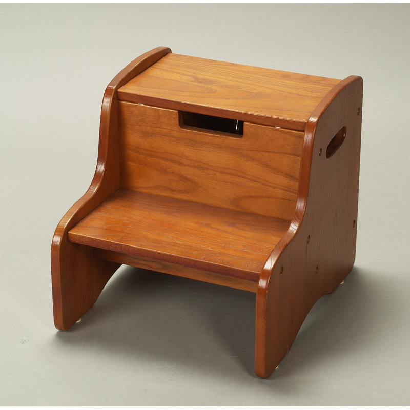 2 - Step Stool with Storage, Honey