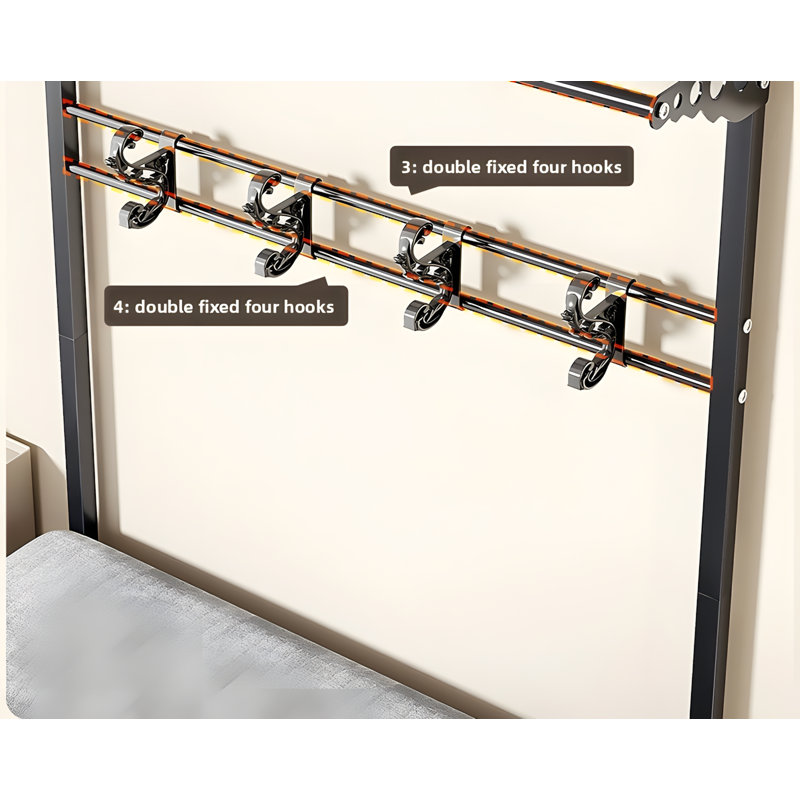 Nordic Entryway Bench With Coat Rack And Shoe Storage, Space-Saving Hallway Organizer For Home