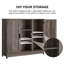 Armoire de rangement Kainaat de 31,7 po de hauteur avec 2 portes et 2 tablettes ouvertes-1831441375