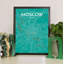 Moscow City Map - No Frame Print-1703897021
