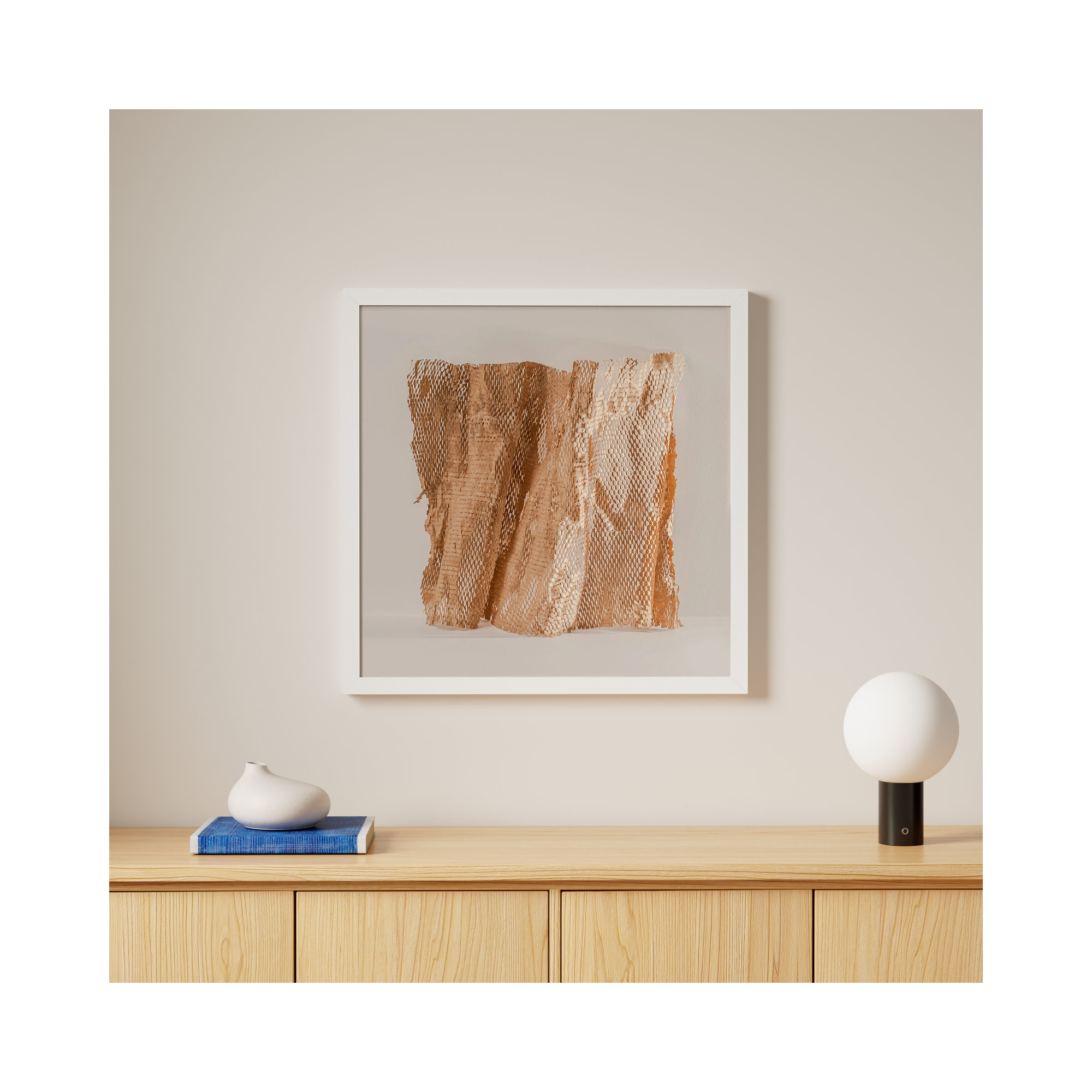 Unpackage 3 by Svetlana Smirnova, White, 30" H x 30" W x 1.25" D
