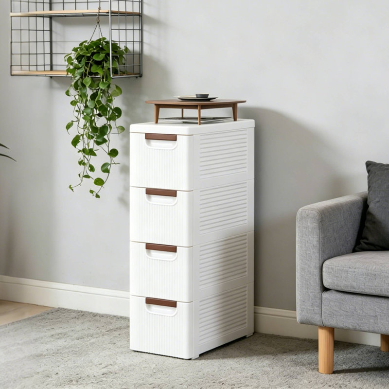 Armoire à tiroirs de rangement en plastique Abdullah, 4