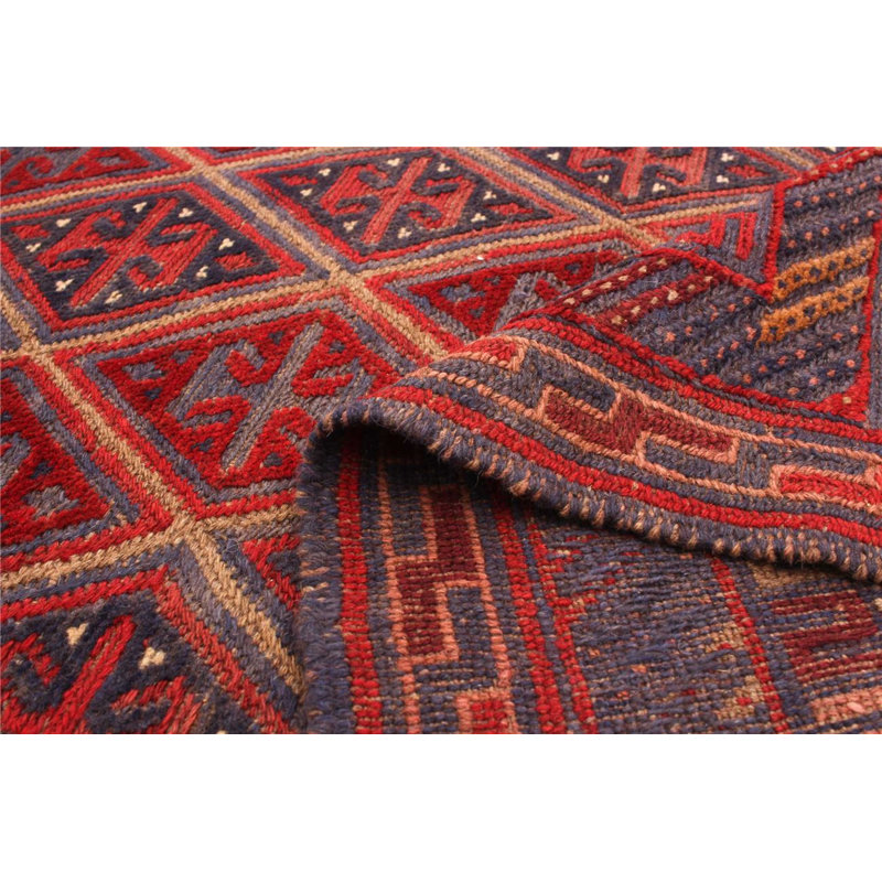 Tapis à main one-of-kind-noué la 2010 rouge tadjik 4 pi 10 po x 5 pi 9 po zone de laine Westbrooke