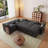 Sleeper Sofas With Storage, 100 Inch Corduroy Modern Home Sectional