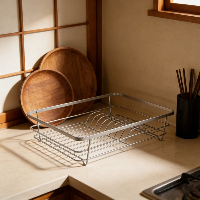 3-Piece Dish Drying Rack Set With Drainboard And Removable Utensil Holder, Space-Saving Countertop Dish Drainer With 360-Degree Swivel Spout For Efficient Kitchen Organization