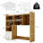 Desktop Bookshelf, Desk Shelf With 2 Drawers For Computer Desk, 36.22" 7-Tier Adjustable Desktop Hutch Organizer With Pegboard For Home Office-1223101457