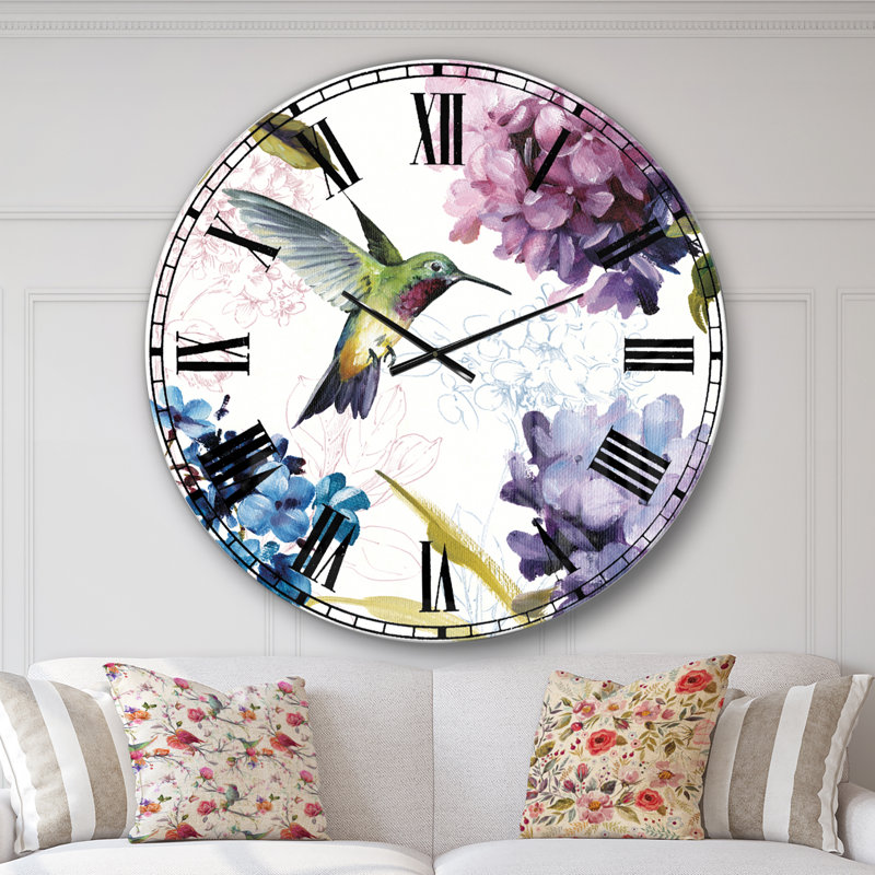 Spring Nectar Square II - Horloge murale traditionnelle, Surdimensionné