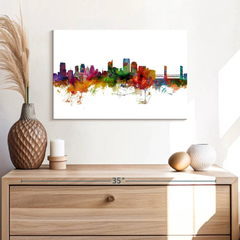 Skyline de Sirci Sacramento, Californie I, H 16 po x l 24 po