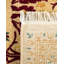 Tapis sable / vert / rouge noué à la main de conception unique 8 pi 4 po x 10 pi 7 po Keenan