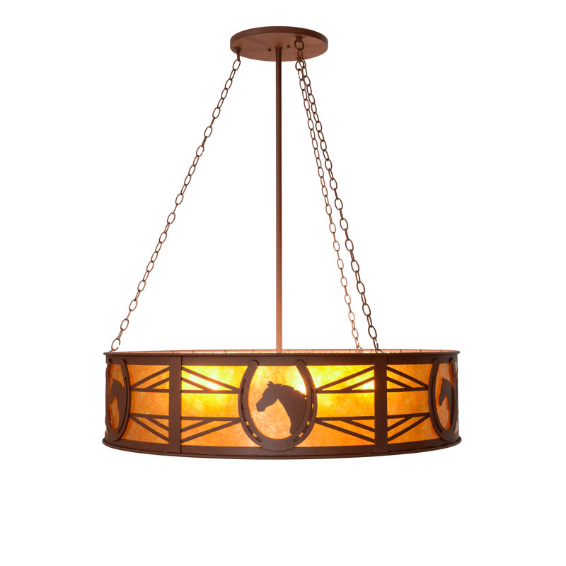 Lustree tambour 6 lumières unique Hillard
