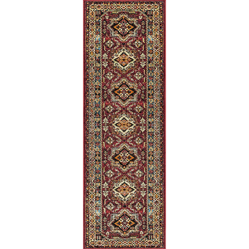 Brook Lane Southwestern Indoor / Outdoor Rug, Runner 2'6" x 12'