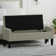 52" Upholstered Storage Bench With Truncated Arms and Nailhead Trim