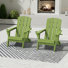 Folding Adirondack Chairs Weather-Resistant HDPE Outdoor Firepit Chairs With Cup Holder