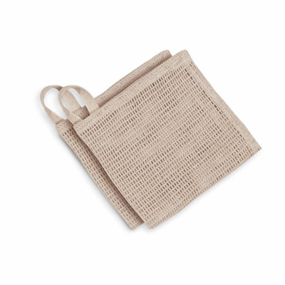 ExfoliClean Washcloth Duo - Fast Drying, Loose Weave for Effective Cleaning, Open Knit Design, 10 x 12 Inches, 2 Pack