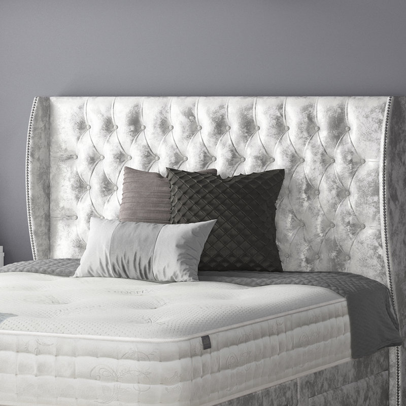 Mandalay Divan Bed Base, Silver, 4 Drawers, Super Kingsize