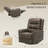 Manual Swivel Rocker Recliner – Adjustable Leather Lounge Chair with 360° Rotation-962896518