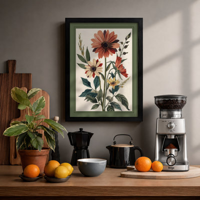 Three Blooms Botanical - Framed Print