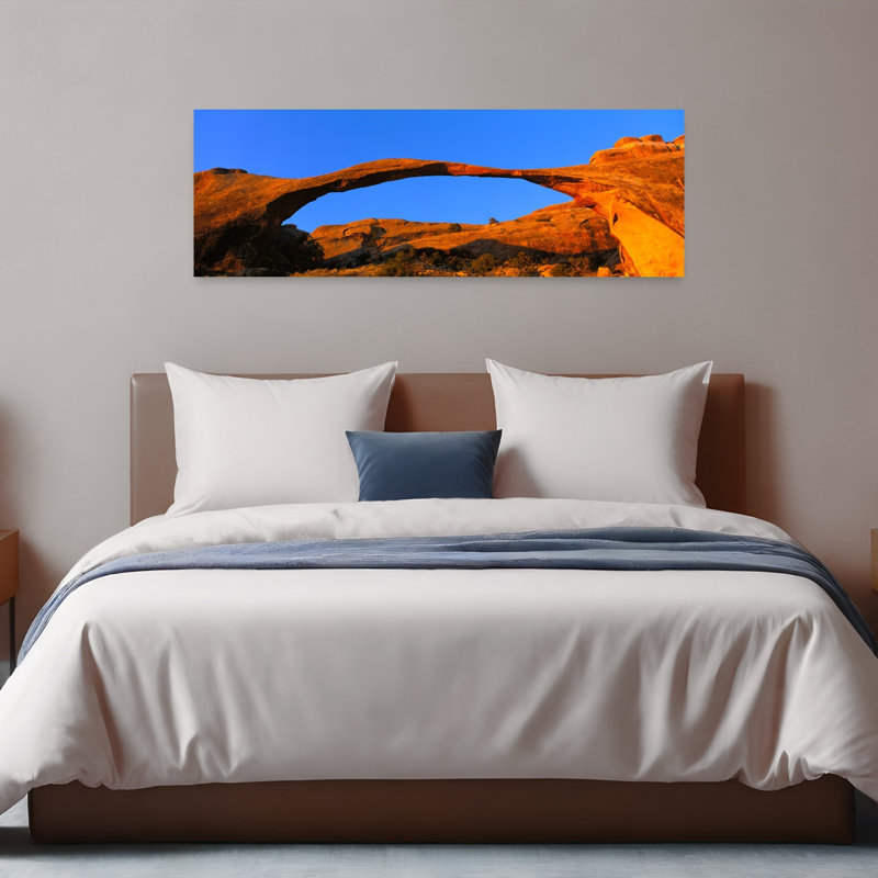 Arches National Park, Utah, États-Unis, art contemporain contemporain, paysage tranquille, H 16 po x l 48 po