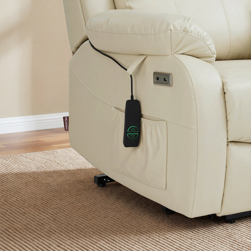 Fauteuil inclinable électrique avec massage et chaleur Rolanda, Beige