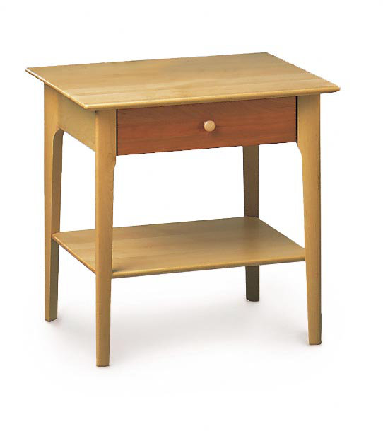 Sarah 22'' W Solid Wood Nightstand, 24", Maple and Cherry