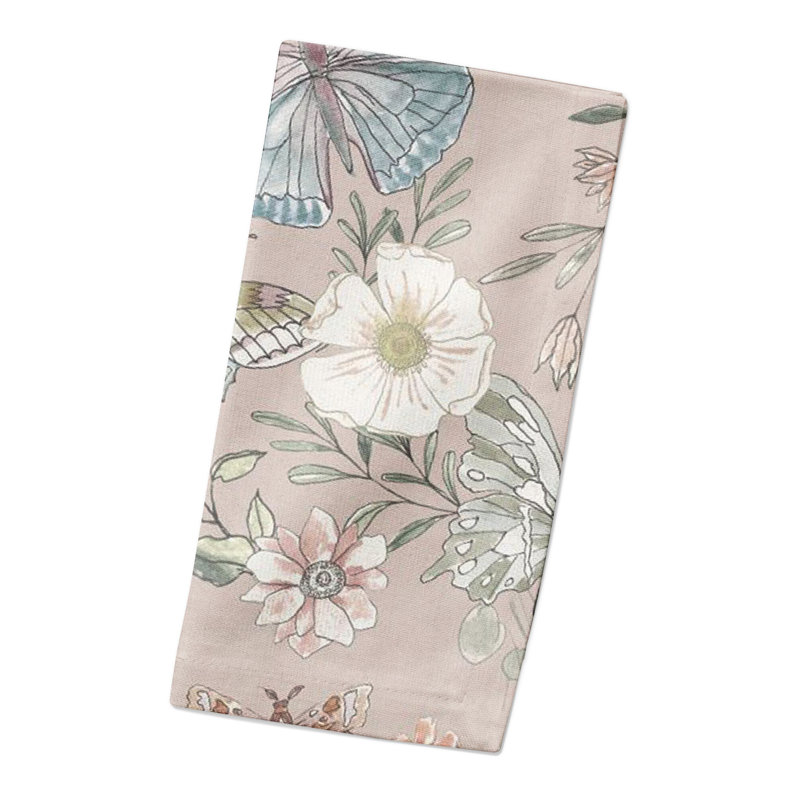 Papillons sur serviette 7458-BZ, Rougir