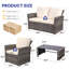 Ensemble de conversation pour patio 4 personnes avec coussins-2109975577