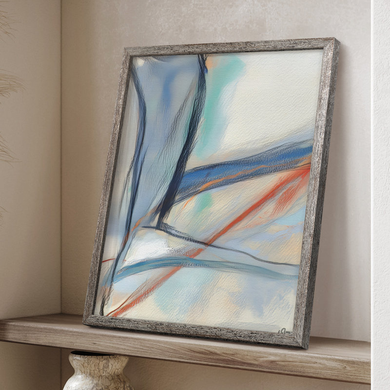 Série ABSTRACT DCCXIX, reproduction encadrée - bois massif, H 15 po x l 12 po