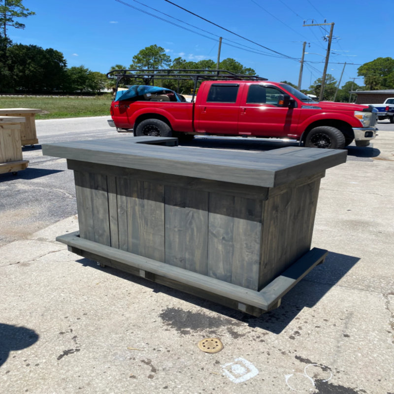 U-shaped Bar Counter Deposit Only Indoor Outdoor Reception Desk Cash Wrap Station