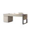 Bureau moderne en cuir blanc cassé de qualité supérieure-107928036